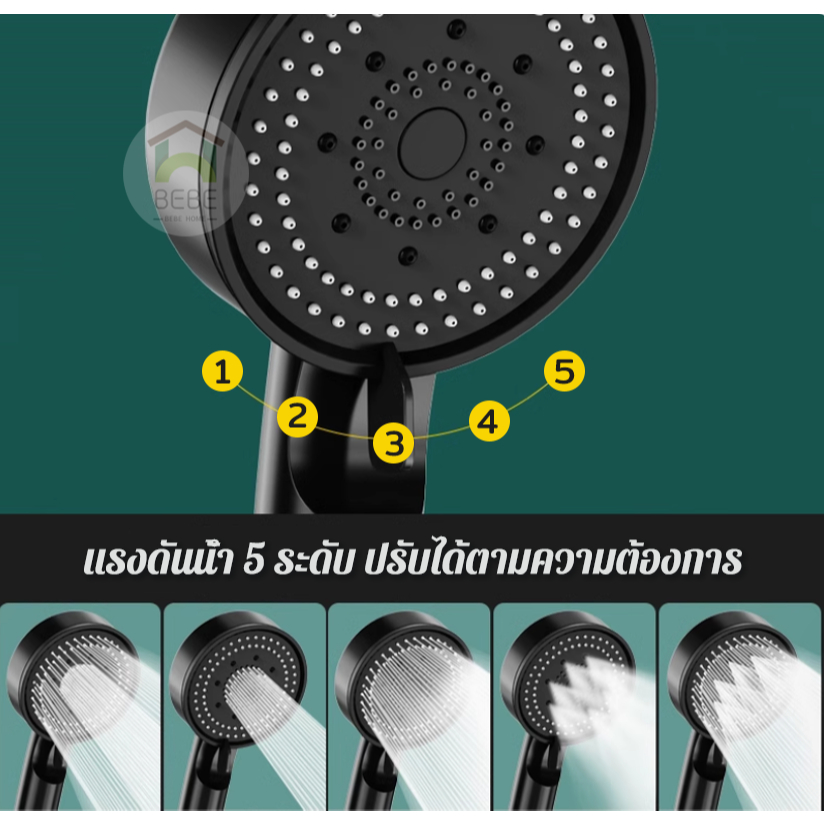 [กรองน้ำ]ฝักบัวแรงดันสูง ฝักบัวกรองน้ำ ปรับ 5 โหมด จากวัสดุABSคุณภาพดี100% หัวฝักบัว ประหยัดน้ำ ราคา ถูกที่สุด ดีลบีเคเค แกลเลอรีภาพที่ 4