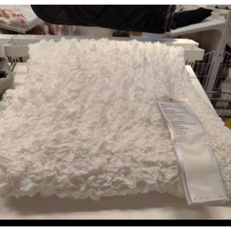 IKEA แท้ค่ะ OFELIA อูเฟเลีย ผ้าห่ม, ขาว, 130x170 ซม.