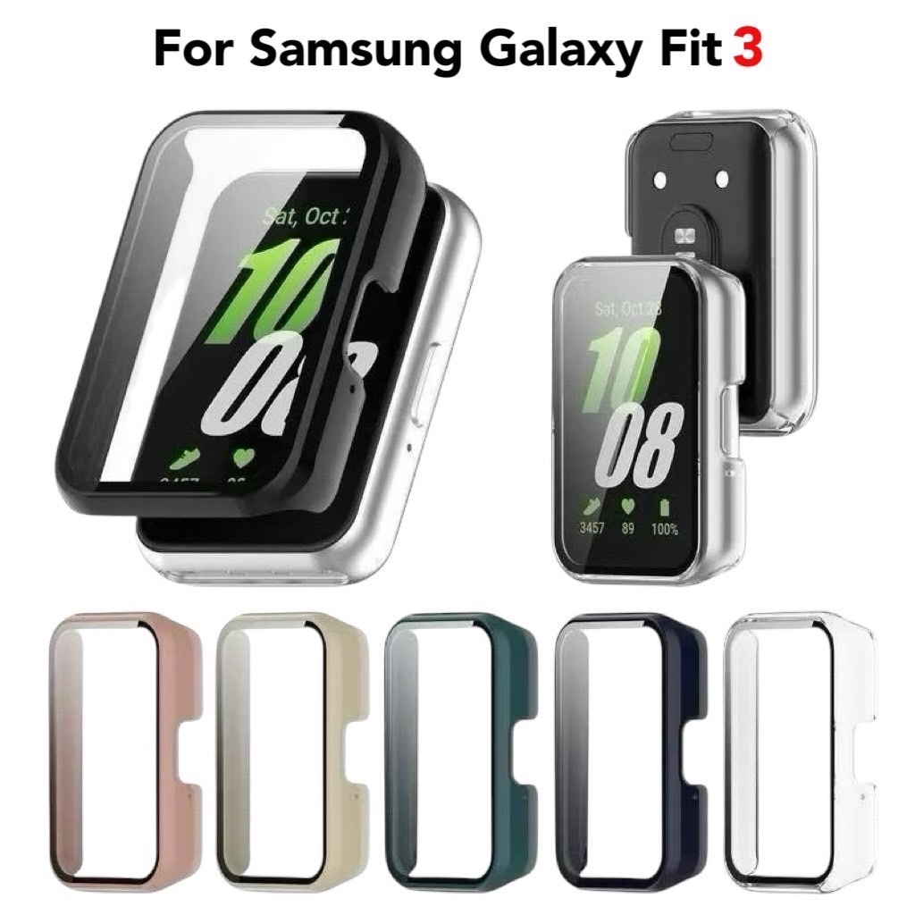 เคส Samsung galaxy Fit 3 ฟิล์มกระจกนิรภัย PC สวยงามมีหลากหลายสี