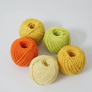 เชือกฟอกนิ่ม คอตตอนเกลียว 2mm*60m 100g เชือกถักกระเป๋า หมวก มีสีต่างๆให้เลือก จัดส่งจากประเทศไทย