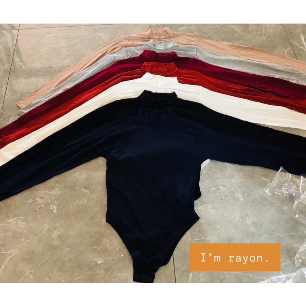 I’m rayon🌈บอดี้สูทคอเต่าแขนยาว ใส่สบายได้ทุกโอกาส💄A16 - รูปที่ 2