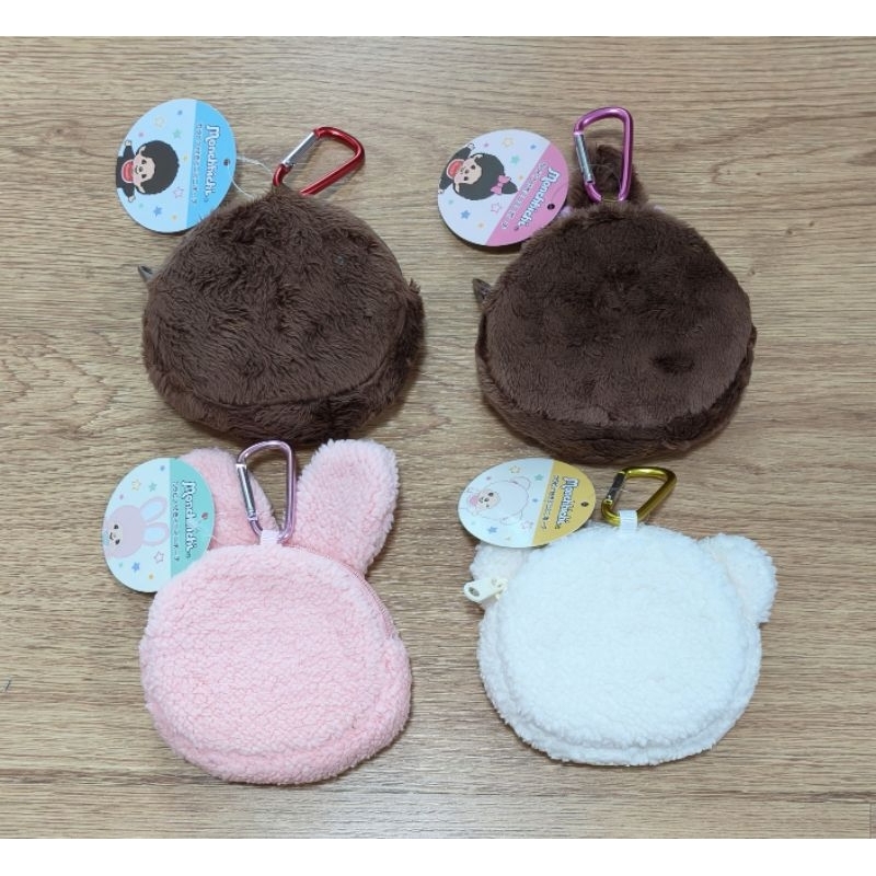 (ไลฟ์ ลด50%) ของแท้จากญี่ปุ่น 🇯🇵 พวงกุญแจกระเป๋าใส่เหรียญ แบบซิป Monchhichi