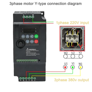 【Free shipping】Local INVERTER ตัวแปลงความถี่อินเวอร์เตอร์ Mini VFD 220V to 380V 2.2kw 5.5KW 7.5KW 11kw 1 เฟส to สามเฟส