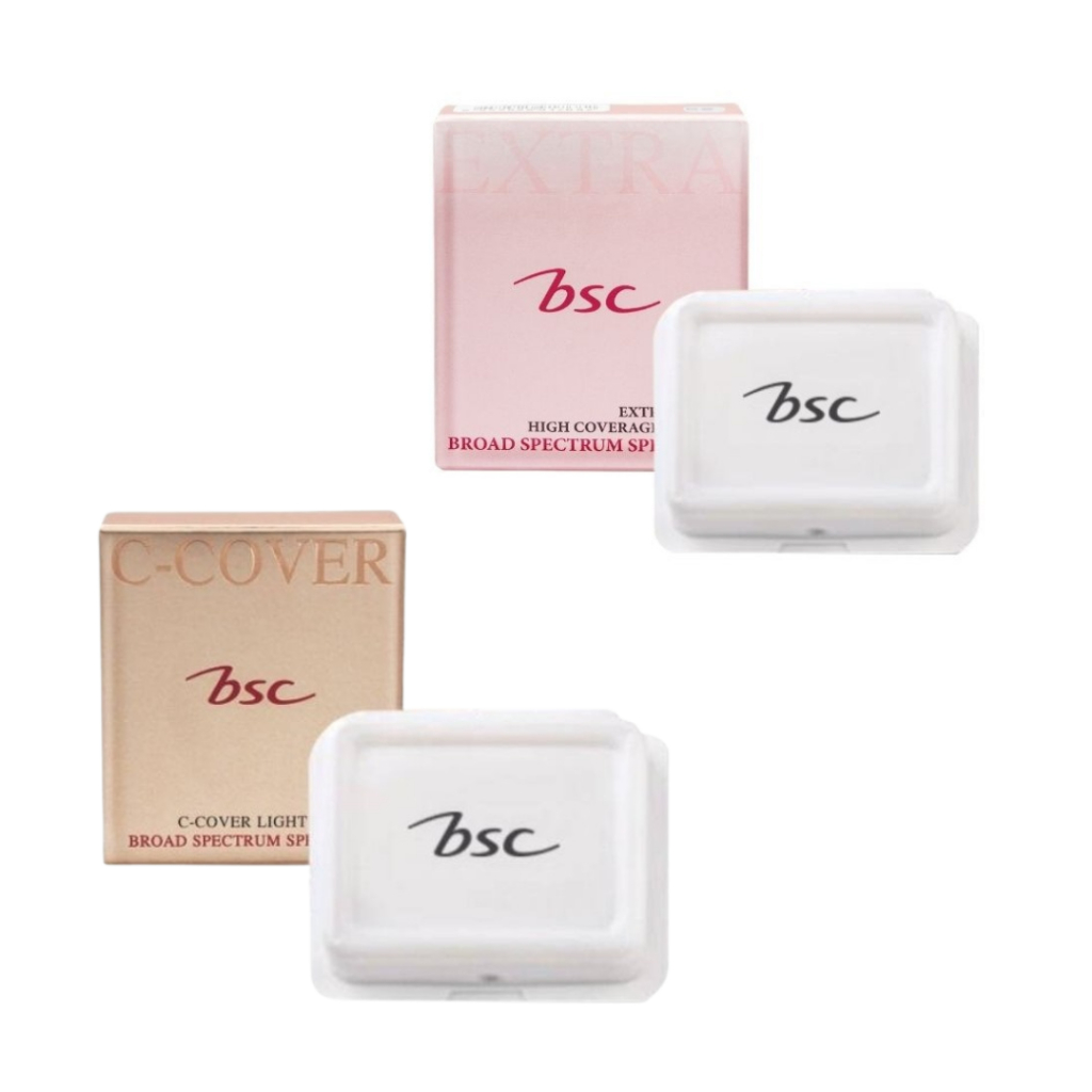 BSC Extra cover / C-Cover Light Powder SPF25 PA++ 10g แป้ง บีเอสซี เอ๊กตร้า ซี-คัพเวอร์ (รีฟิล)