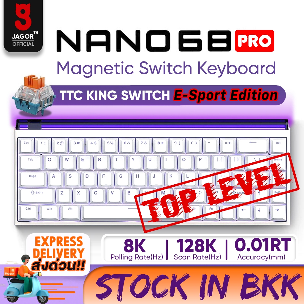 (พร้อมส่งจากไทย) MADLIONS NANO68 68 Pro MAX TTC E-sport Version Magnetic Professional HE Gaming Keyboard (Made68 68 pro)