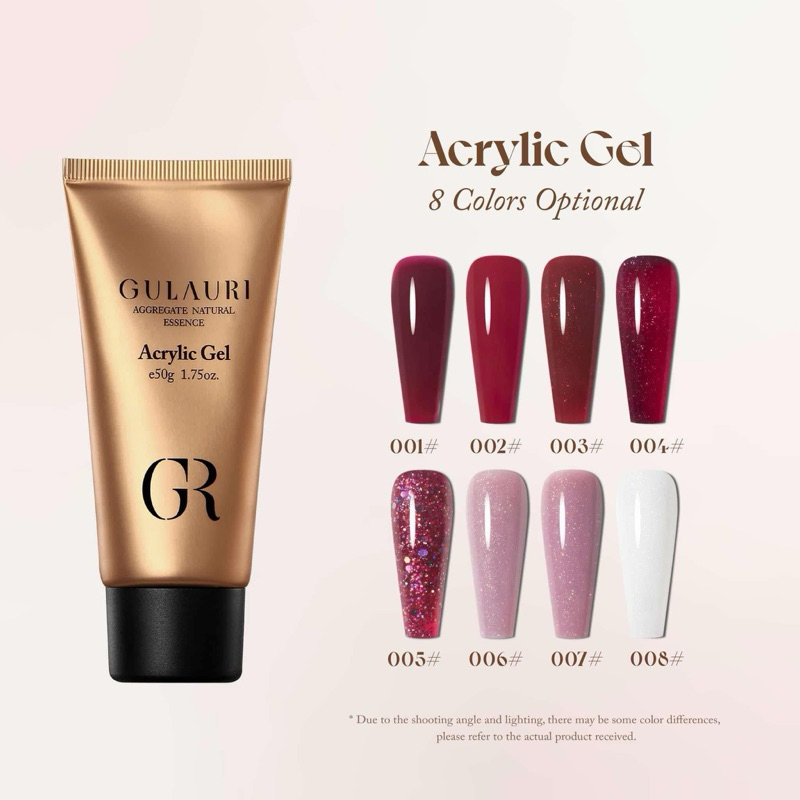 Gulauri Acrylic gel เจลอะคริลิคต่อเล็บ อะคริลิคเจล เจลต่อเล็บ โพลี่เจล โพลี่เจลผสมอะคริลิค แข็งแรง ติดทน ต่อง่าย