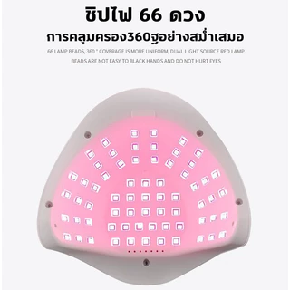 แห้งไว10วินาที เครื่องอบเล็บเจล เครื่องอบเล็บ 320W 66 UV LED Nail เครื่องอบสีเจล จอแสดงผลดิจิตอล คุณภาพสูง อุปกรณ์ทำเล็บ
