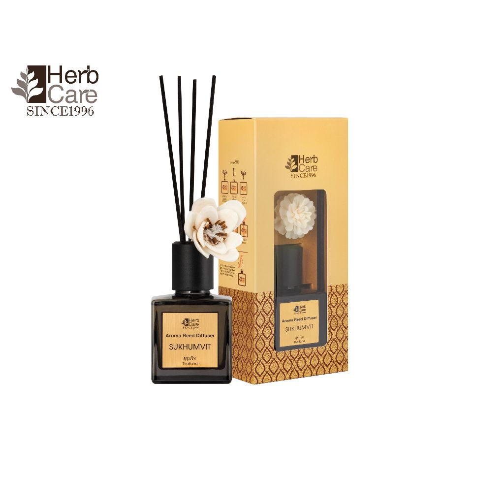 ก้านไม้หอมปรับอากาศ น้ำหอมตั้งในห้อง น้ำหอมปรับอากาศ กระจายกลิ่น Aroma reed diffuser 100ml. (1/2)