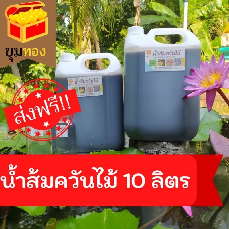 น้ำสัมควันไม้แท้100%แพ็คคู่ 10ลิตร 5ลิตร2แกลอน ใช้ดับกลิ่น บำบัดน้ำเสีย ไล่แมลง แกลลอน(บิลแจ้งก่อนส่งของนะคะ)