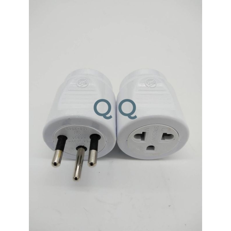 CRT​ ปลั๊ก​ตัวผู้​ 3ขา+ปลั๊ก​ตัวเมีย​ 3ขา​ 16A​ 250V(ราคา​ต่อ​1คู่)​
