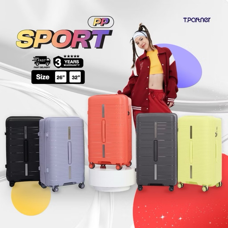 Tpartner แท้100% รับประกัน 3 ปี Sport PP ดีไซน์ทรงถัง อึด ถึก ทน PP100%