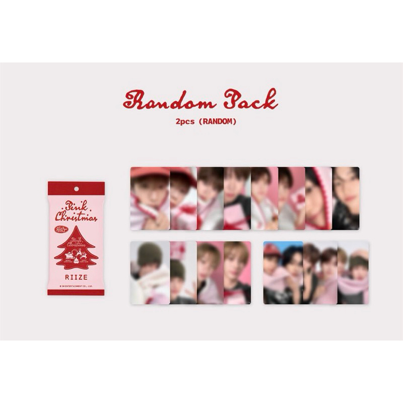 พร้อมส่ง Riize Pink christmas random tradingcard เทรดดิ้งน้องข้าว