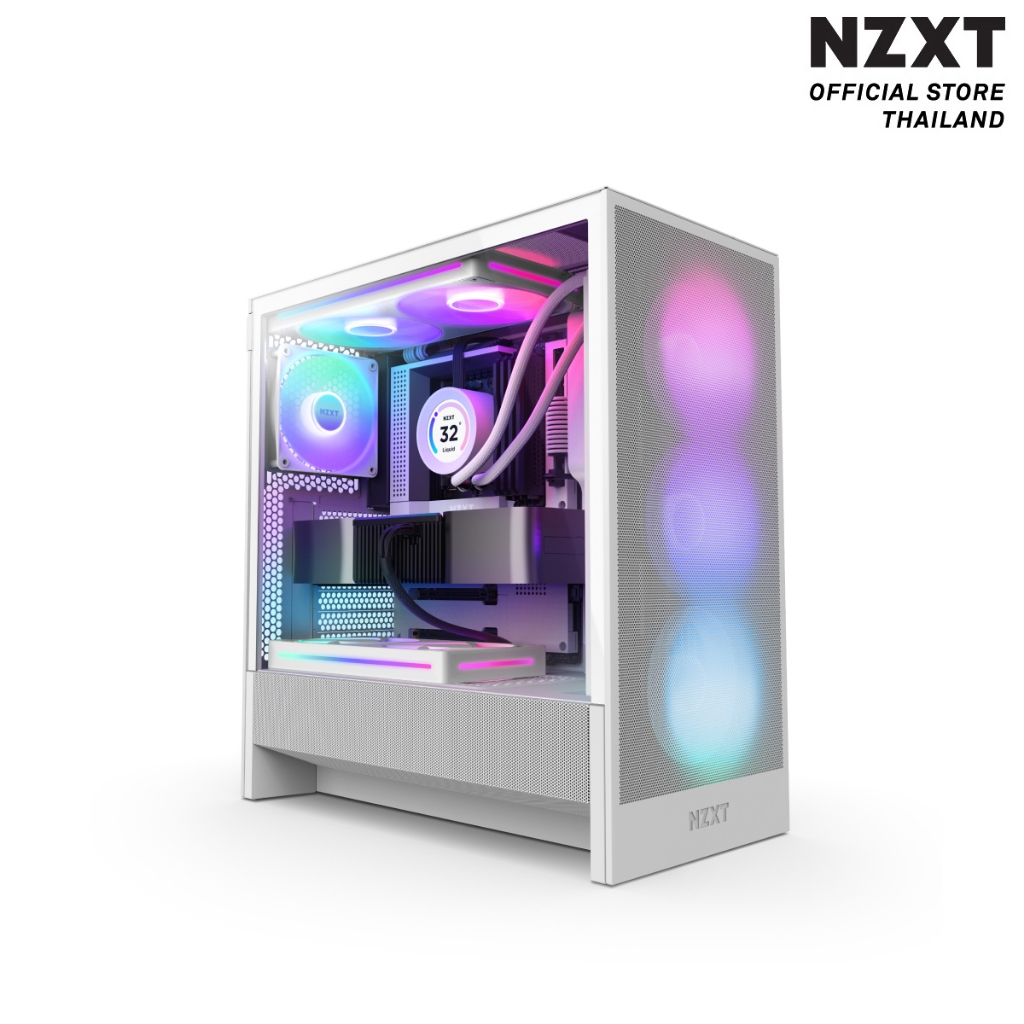 CASE NZXT H5 FLOW RGB (2024) WHITE : CC-H52FW-R1