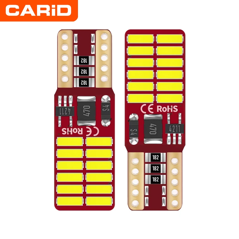 CARiD หลอดไฟหรี่ ขั้วT10 W5W LED 24 ชิพ สำหรับทั้งรถยนต์ และ มอเตอร์ไซค์ พร้อมส่ง