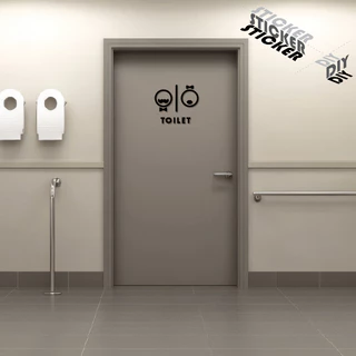 สติ๊กเกอร์ ห้องน้ำ / Toilet / Restroom (PVC ไดคัทตกแต่งกระจก ผนัง ประตู)