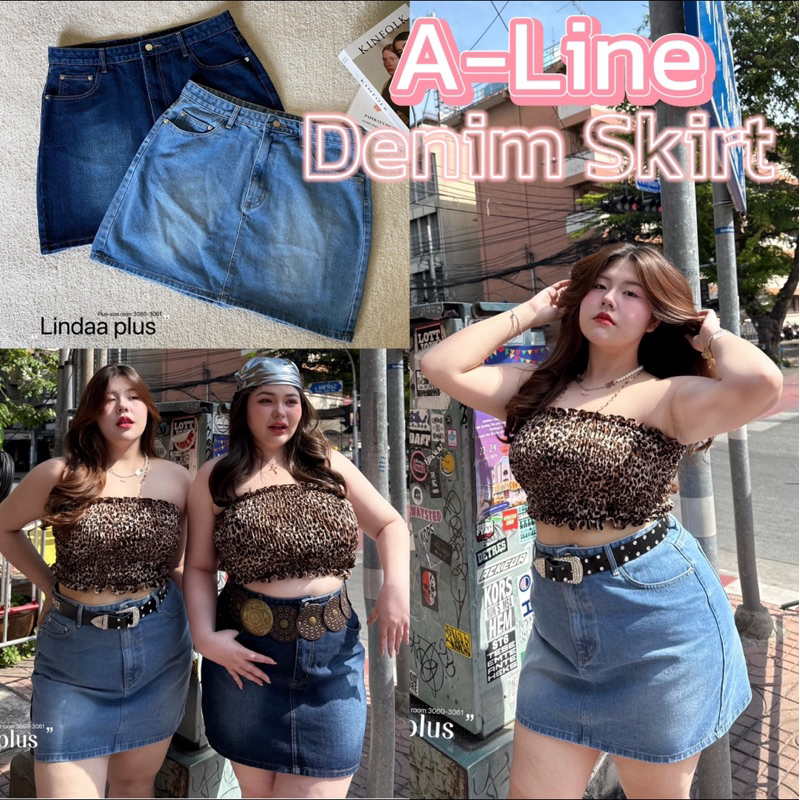 ✅เข้าเพิ่ม พร้อมส่งค่า/LD/ กระโปรงยีนส์สาวอวบ ทรงเอ เก็บทรงสวย #เสื้อผ้าไซส์ใหญ่ สาวอวบ อ้วน พลัสไซส์