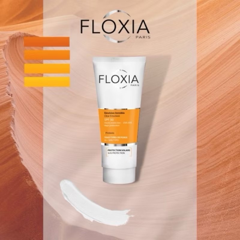 FLOXIA PaRis tintedหรือclesr Emulsion SPF 50 กลุ่ม+แถม ป้องกันแสงแดด ครีมกันแดดสำหรับทุกสภาพผิว แท้จากบริษัท02/2028
