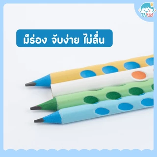 ดินสอแท่งใหญ่ รหัส PCJ รุ่นHB คละสี ทนทานพิเศษไม่แตกหักง่าย สลักชื่อได้ฟรี