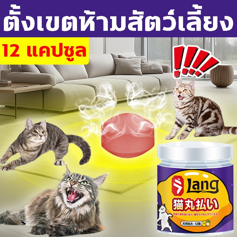 ตั้งเขตห้ามสัตว์เลี้ยง กลิ่นไล่แมว ไล่แมว ก้อนไล่แมว ยาไล่แมว 12 แคปซูล ใช้ง่ายแค่วาง ไม่เป็นอันตรายต่อสัตว์เลี้ยง