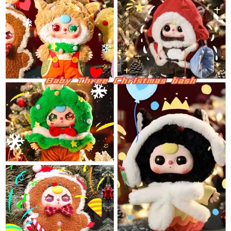 (จุ่มเดี่ยว)(📍พร้อมส่งในไทย) กล่องสุ่ม Baby Three Christmas 400%