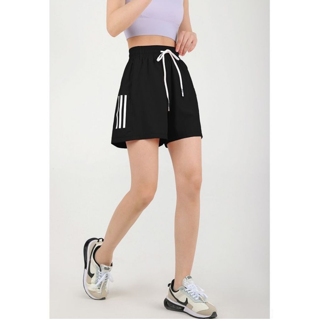 Braclothes#L716 กางเกงออกกำลังกายขาสั้น มีกระเป๋า มีซับใน