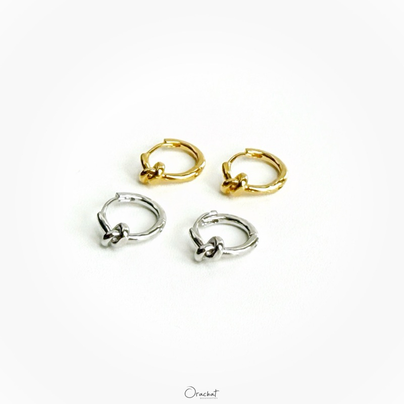 Kim 14k hoop earrings. (ต่างหูห่วงสแตนเลส สวยทน ใส่ลุยได้ไม่ต้องระวัง ไม่ลอกไม่ดำ)