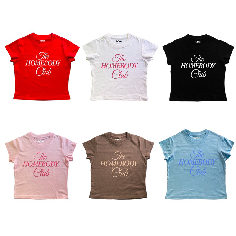 chicchi.cshop | เสื้อ baby tee ลาย homebody พร้อมส่ง น่ารักมาก ใส่สบาย