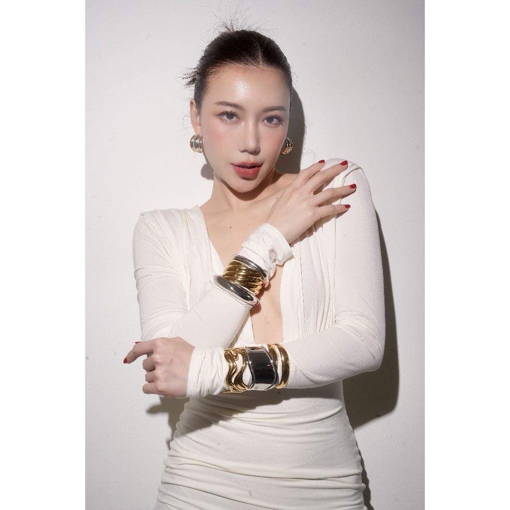 Adornment Club - Kiki Bracelet (Gold/Silver) กำไลข้อมือ AC145 l nickel free, waterproof, long-lasting - รูปที่ 6