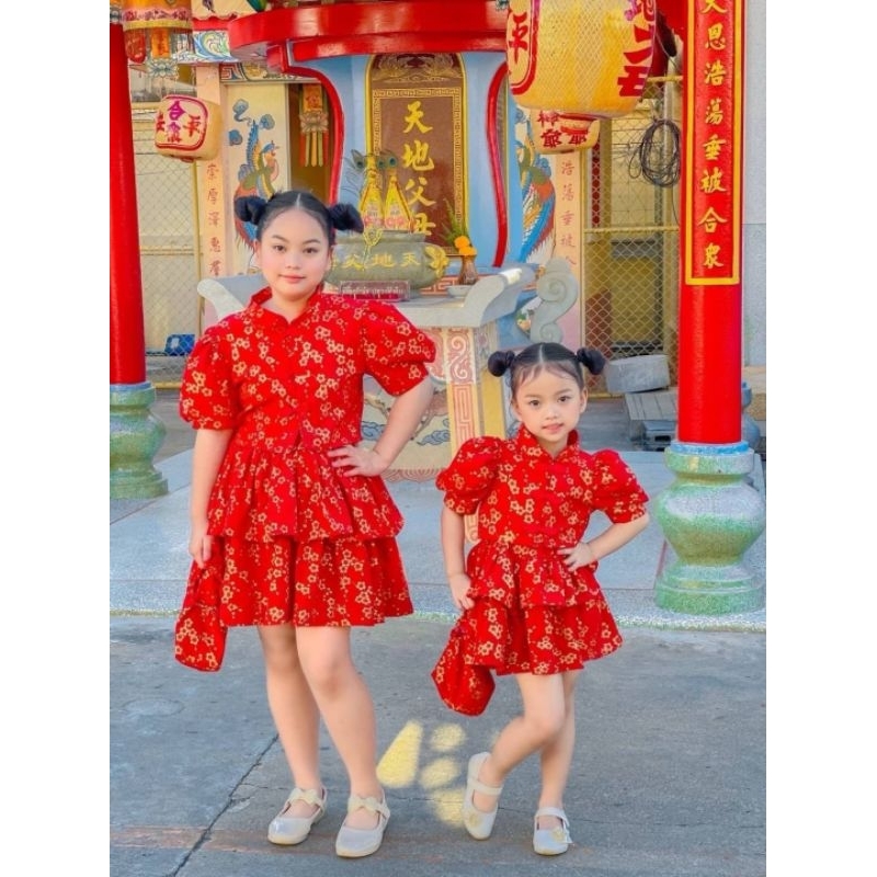 ชุดตรุษจีนเด็กชุดอาหมวยกี่เพ้าพร้อมกระเป๋าเข้าชุด🏮พร้อมส่ง(KU) - รูปที่ 2