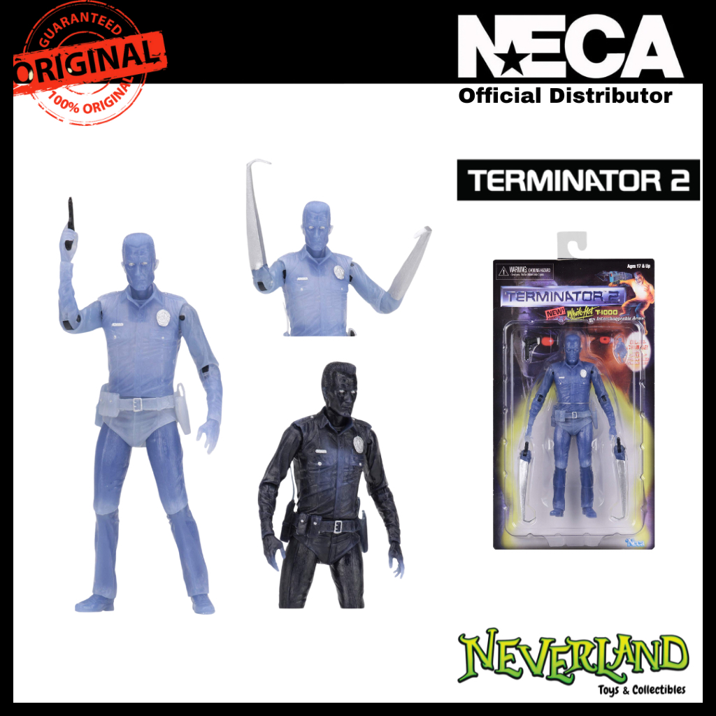 (NECA) Terminator 2 - 7" Scale Action Figure - White Hot T-1000
