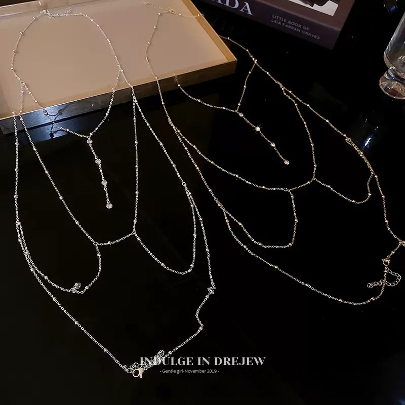 สร้อยคอ💕โซ่หน้าอก ✨ประดับ Rhinestone ประกาย เซ็กซี่ และมีเสน่ห์ จัดส่งจากกรุงเทพ - รูปที่ 5