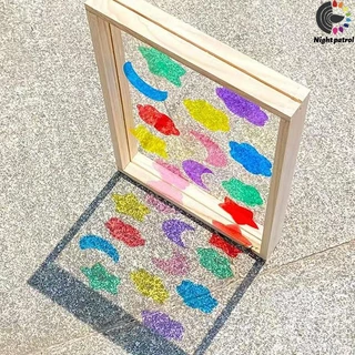 แผ่นฟิล์มใสกรองแสง เจลใส แผ่นฟิล์มสีกระดาษแก้วแฮนด์เมดอนุบาล DIY พลาสติกโปร่งแสง