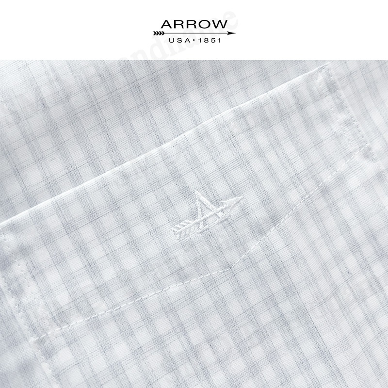Arrow เสื้อเชิ้ตแขนยาวผู้ชาย รุ่น Cotton Long Sleeves Shirt Code: MACS210S4BSGY ราคา ถูกที่สุด ดีลบีเคเค แกลเลอรีภาพที่ 4