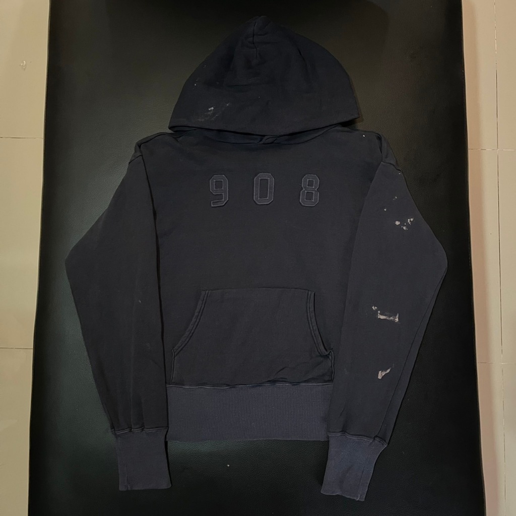 45 rpm Indigo faded hoodie (made in japan)