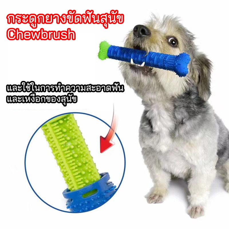 กระดูกยางขัดฟันสุนัข Chewbrush ของเล่นสำหรับสุนัข  ที่ขัดสุนัข ยางขัดฟันสุนัข รูปกระดูก