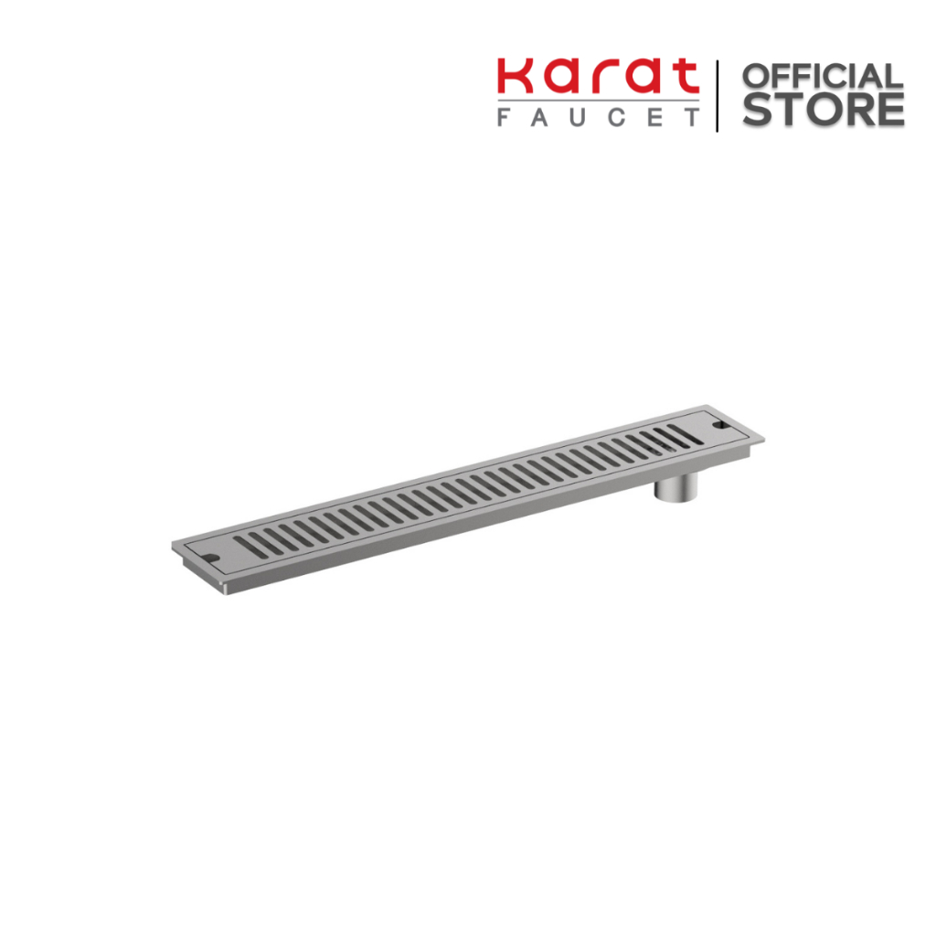 Karat Faucet  ตะแกรงระบายน้ำทิ้งแบบเหลี่ยม พร้อมตุ้มถ่วงเปิด-ปิดน้ำ ต่อท่อ PVC ขนาด 2-3 นิ้ว รุ่น KA-47-832-WT