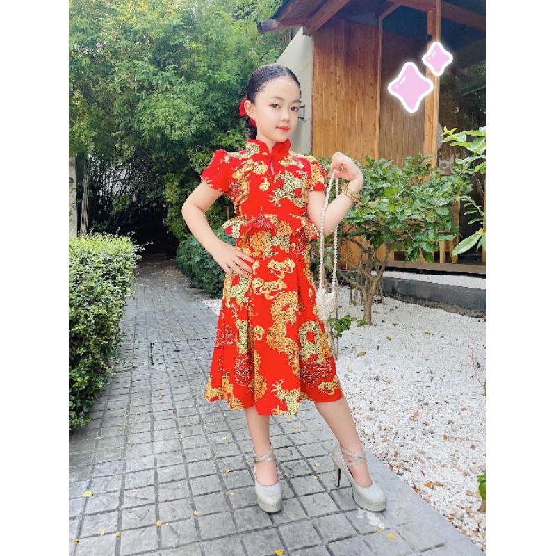 ชุดตรุษจีนเด็ก เซตอาหมวยสวยมากคะ สวยรับอั่งเปารวย รวย เฮง เฮง เฮงจ้า