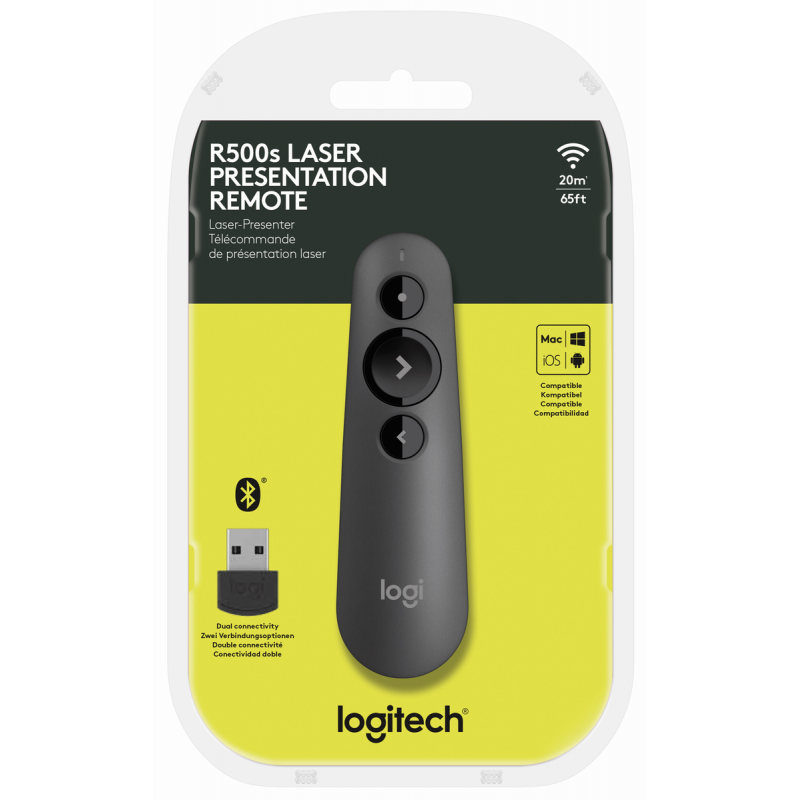 LOGITECH Laser Pointer Presentation Remote รุ่น R500S มีสองสีให้เลือก