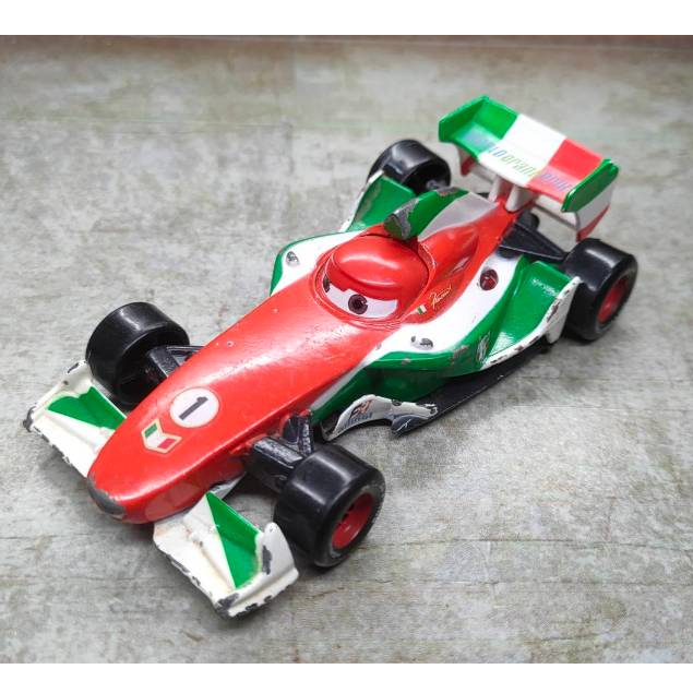 โมเดลรถเหล็ก Mcqueen Disney Pixar cars2 Francesco Bernoulli ( มีไฟ)