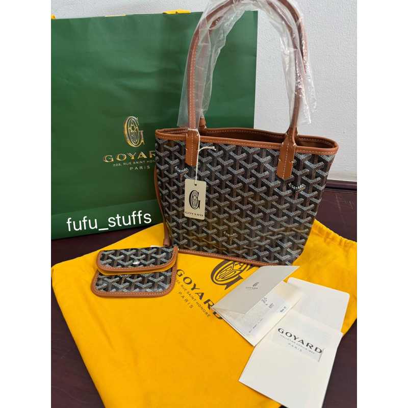 [ของใหม่] GOYARD Anjou Mini Bag ขอบน้ำตาล เจ้าของขายเอง