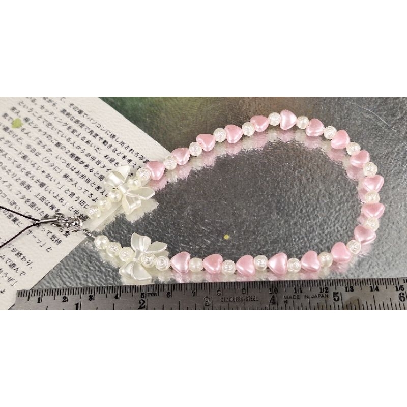 สายคล้องมือถือรูปหัวใจ…เติมความรักวันวาเลนไทน์ valentine จน. 1 เส้น