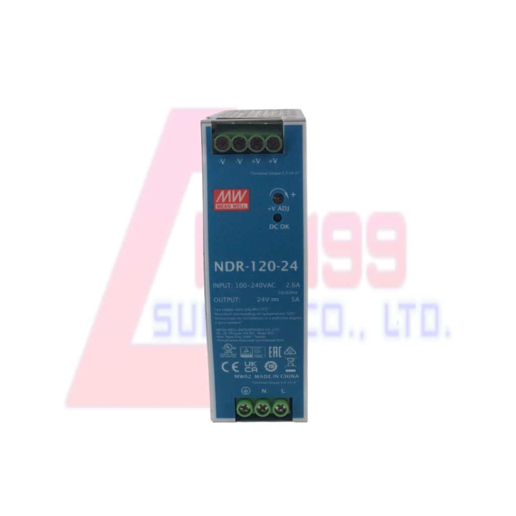 SWITCHING POWER SUPPLY DIN RAIL PS MW DR-120-24 24V 5A 120W