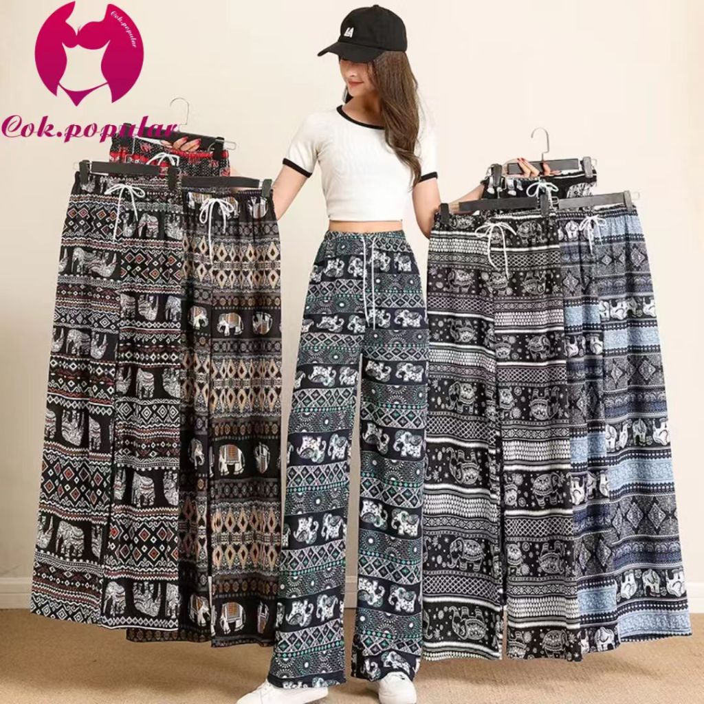 YY42 กางเกงช้าง ผ้าดีผ้าเบาใส่สบายใส่แล้วขาไม่เต่อ​ COK