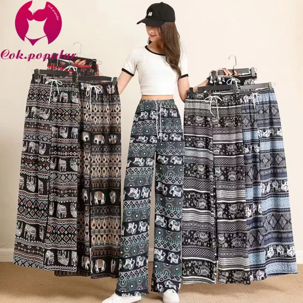 YY42 กางเกงช้าง ผ้าดีผ้าเบาใส่สบายใส่แล้วขาไม่เต่อ​ COK