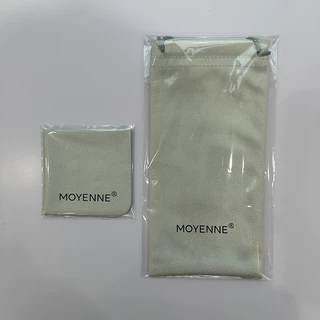 [จัดส่งในกทม] MOYENNE แฟชั่นเกาหลี ผ้าเช็ดแว่น วัสดุหนังกลับ ถุงใส่แว่นตา คุณภาพสูง