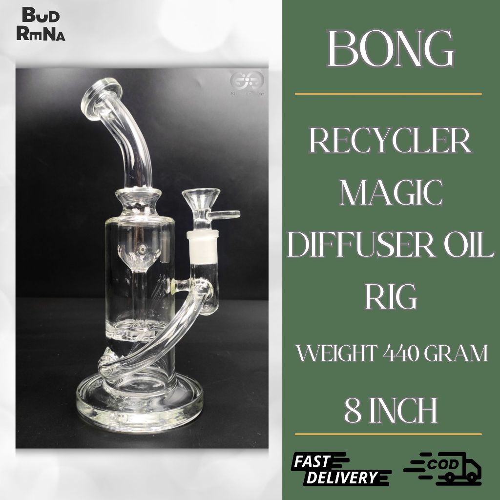 แจกันแก้ว Recycler Magic Diffuser Oil Rig สูง 8 นิ้ว ร้านอยู่ไทย จัดส่งไว!!