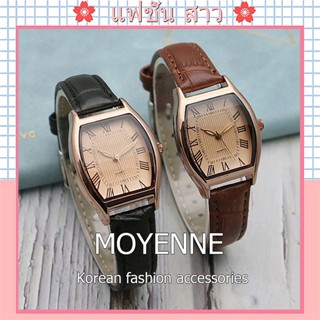 [จัดส่งในกทม] แฟชั่นเกาหลี นาฬิกาข้อมือ ควอตซ์ ทรงเบสิก สีพื…