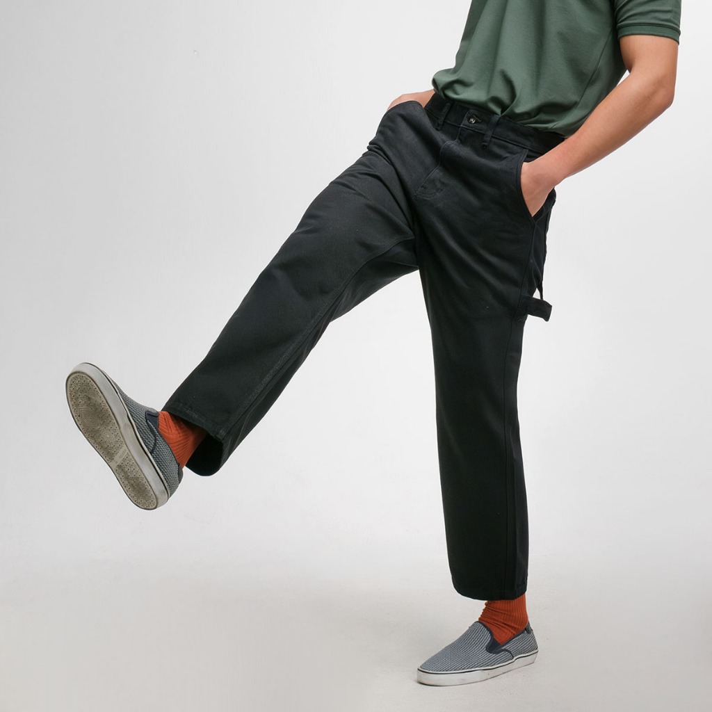 era-won กางเกงยีนส์ รุ่น DENIM CARPENTER สี Black