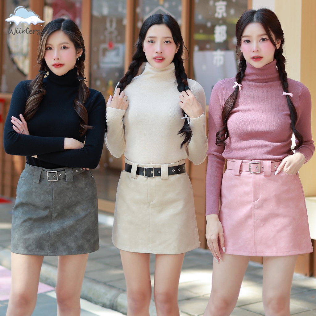[ Alin Turtle Neck Sweater ] 10 สี l เสื้อไหมพรมคอเต่า เสื้อคอเต่า สเวตเตอร์ ไหมพรม ผ้าร่อง