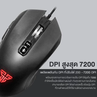 FANTECH รุ่น X5s V2 (Zeus) Optical Macro Key RGB Gaming Mouse เมาส์เกมมิ่ง ออฟติคอล ตั้งมาโครคีย์ได้ พร้อม feet mouse